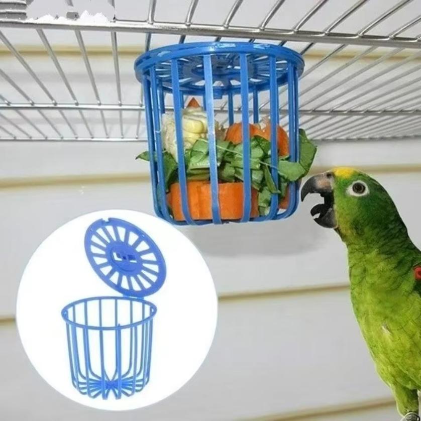 Smart Garden Kitchen - かわいいオウムフィーダーハンギングバスケットコンテナ果物と野菜ラック1個耐久性のあるケージアクセサリーおもちゃペットの鳥の毎日の餌の装飾