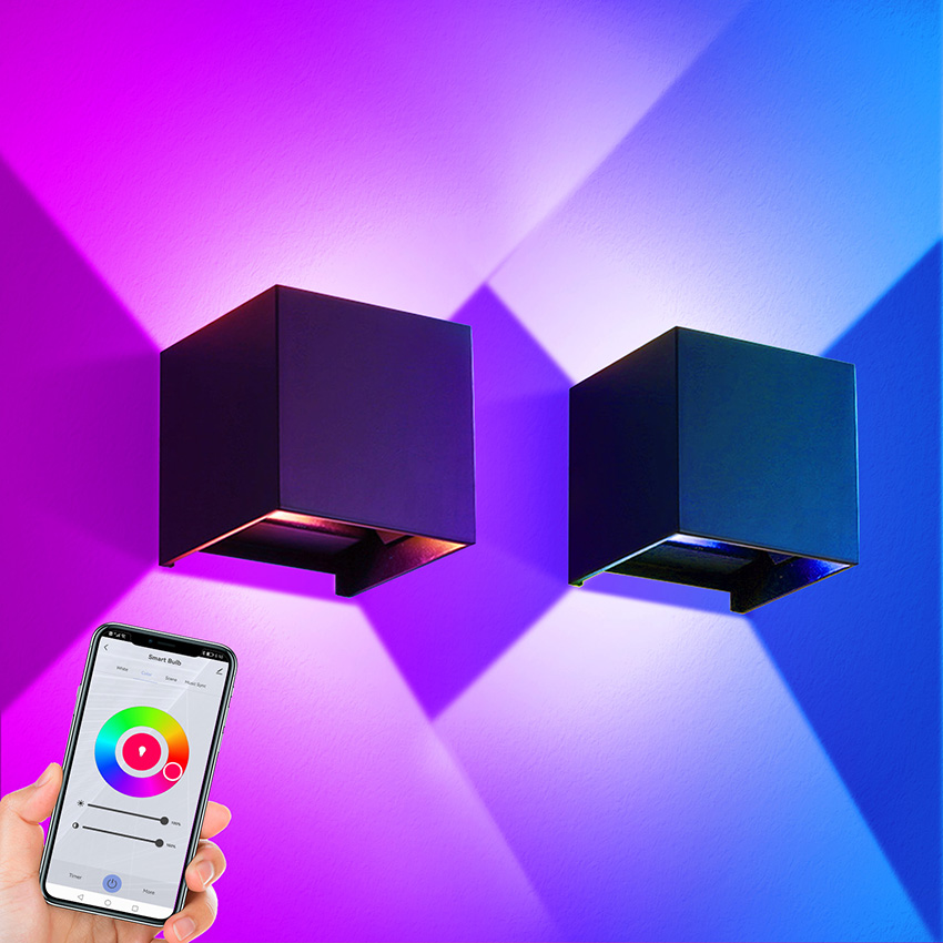 Smart Garden Arduino - 12 ワット LED 屋外ウォールライト RGBCCT 調光可能なポーチライト