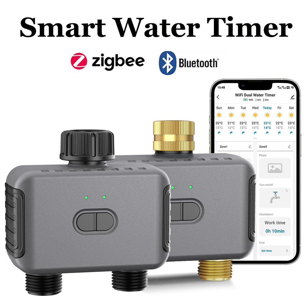 Tuya スマートウォータータイマー Zigbee/BT 自 - Smart Garden Watering のレビューと価格