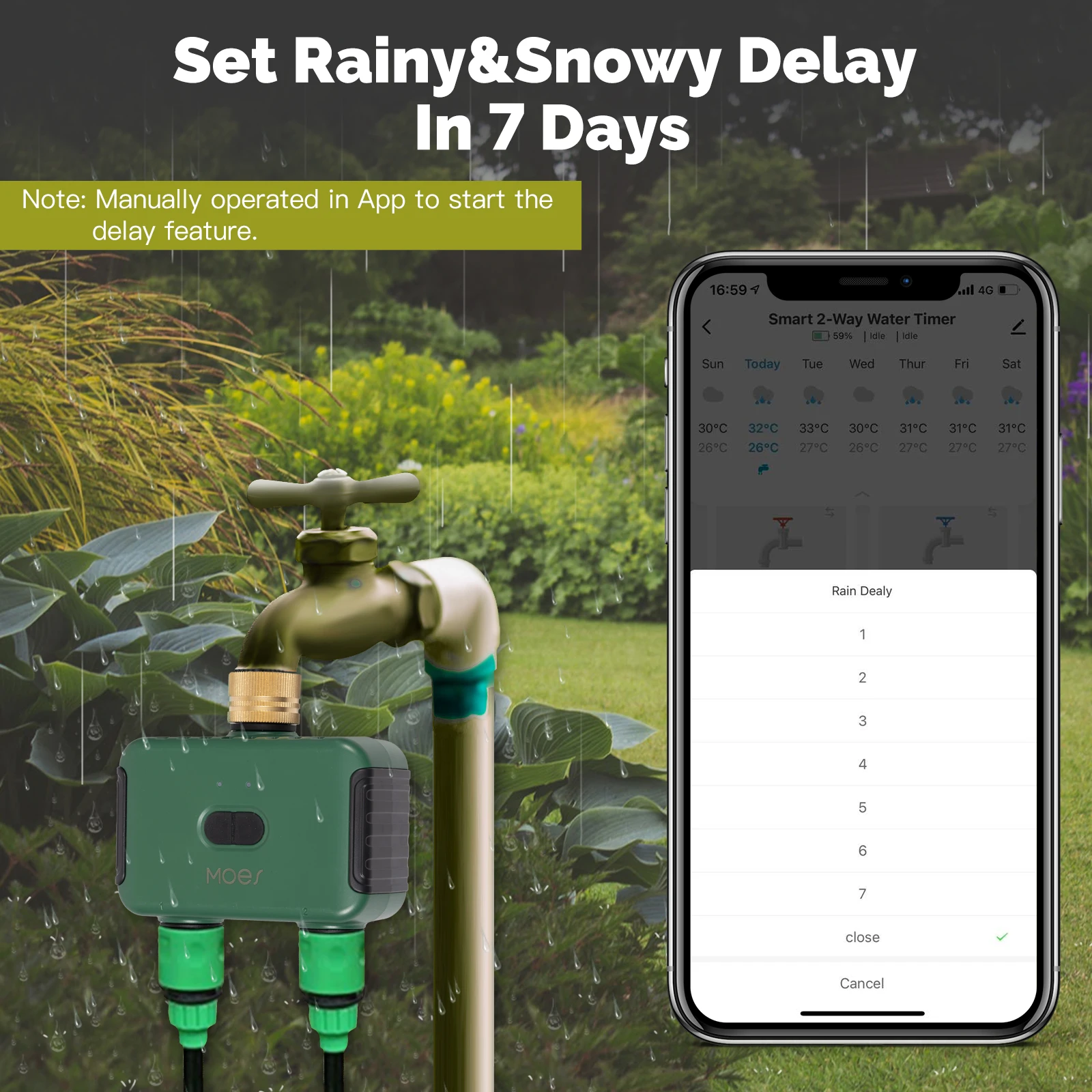 MOES Tuya スマートZigBee 2口給水タイマー  - Smart Garden Kitchen のレビューと価格