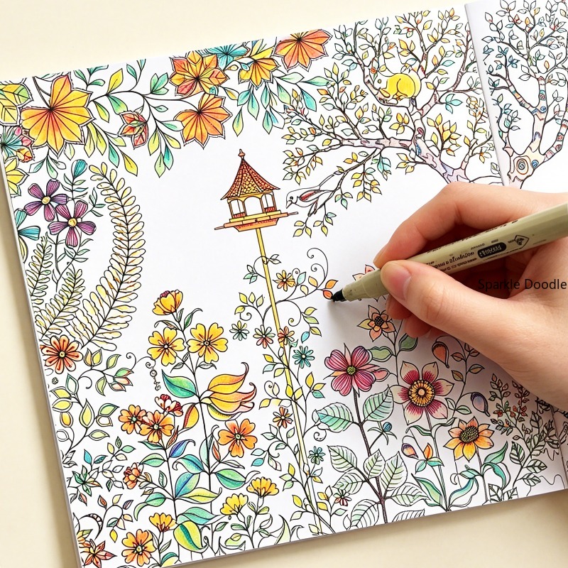 大人向け瞑想減圧落書きブック、シークレットガーデンの花と鳥の - Garden Journal Planner のレビューと価格