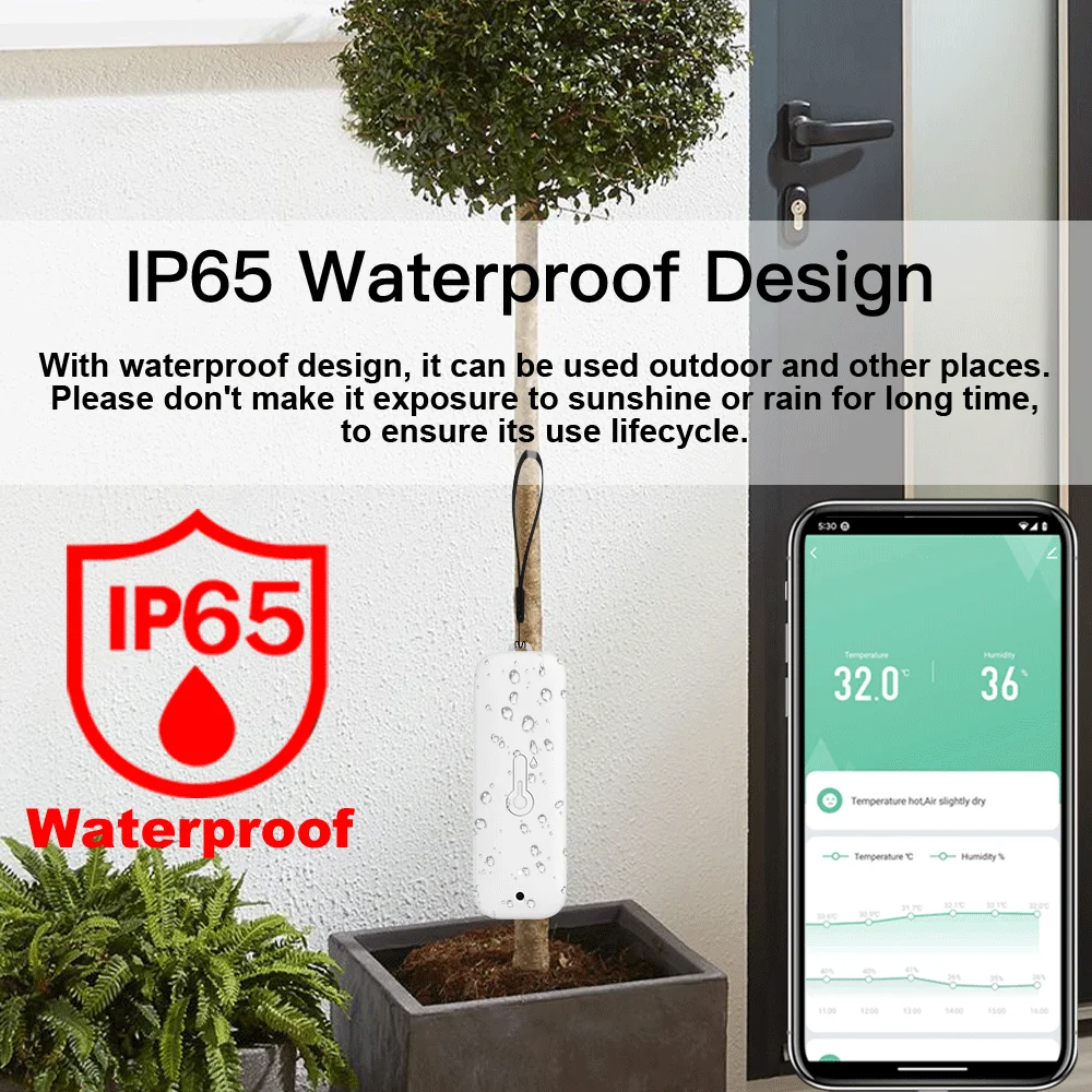 Tuya Zigbee/WiFi 屋外温度湿度センサー温度計 - Smart Garden Arduino のレビューと価格